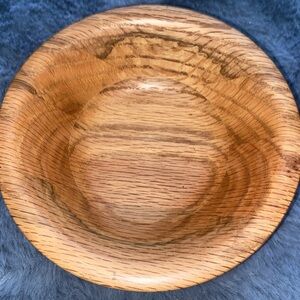 VTG Rustic Oak Wooden Bowl